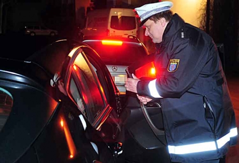 Polizeikontrolle im Landkreis Waldeck-Frankenberg.