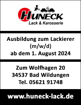 Ausbildungsangebot bei Huneck in Bad Wildungen