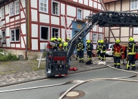 In Korbach ereignete sich am Montag ein Brand in einem Fachwerkhaus - die Brandursache muss noch ermittelt werden.