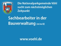Die Nationalparkgemeinde Vöhl sucht zum nächstmöglichen Zeitpunkt Sachbearbeiter (m/w/d) in der Bauverwaltung