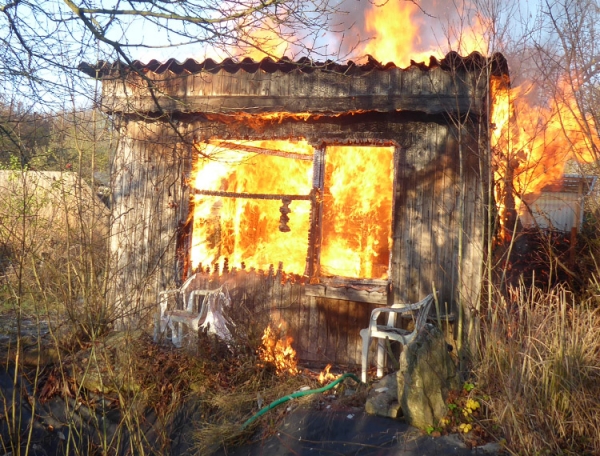 Am 19. Dezember brannte ein Gartenlaube im Stadtteil Nord Holland aus.
