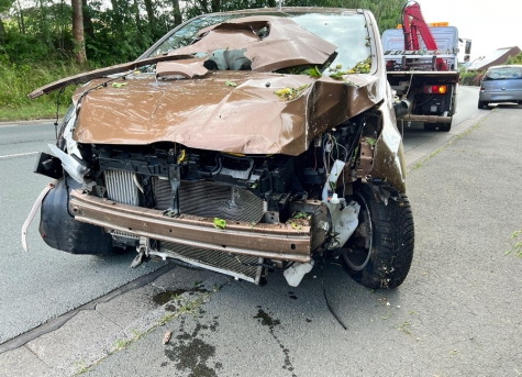Glimpflich ist am Mittwochnachmittag (6. Juli 2022) ein Verkehrsunfall auf der Bundesstraße 253 in Geismar ausgegangen. Eine Person wurde leicht verletzt.