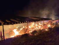 In der Nacht vom 30. auf den 31. August 2021 brannte im Lichtenfelser Ortsteil Münden ein landwirtschaftliches Gebäude..