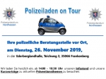 In Frankenberg lädt die Polizei am 26. November ein.