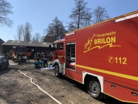 Ein Rind rutschte in eine Güllegrube, Feuerwehr und Hofbetreiber befreiten das Tier.