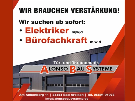 Alonso sucht neue Mitarbeiter (m/w/d) in Mengeringhausen