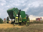 Eine Rundballenpresse musste am 14. Juli in der Feldgemarkung Kohlgrund gelöscht werden.