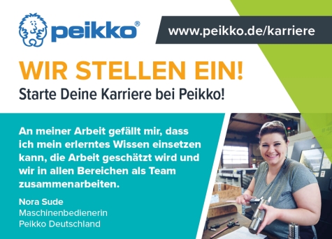Die Peikko Deutschland GmbH sucht zum nächstmöglichen Zeitpunkt Verstärkung in verschiedenen Bereichen. Jetzt bewerben!