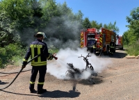Die Feuerwehr Brilon wurde am Mittwochmittag (15. Juni 2022) gegen 11.40 Uhr zu einem Brand am Borberg alarmiert.