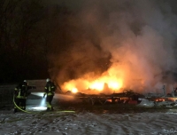 Am 1. Dezember 2020 brannte ein Wohnanhänger in Battenberg aus.
