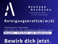 Stellenausschreibung: Reinigungskraft (m/w/d) Arolsen Archives