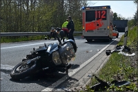 Die 56-jährige Motorradfahrerin kam schwer verletzt ins Krankenhaus.