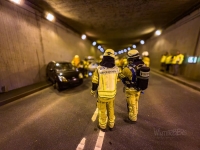 Zahlreiche Einsatzkräfte trainierten bei der turnusgemäßen Übung im Waltenbergtunnel den Ernstfall.
