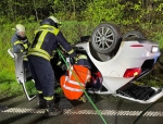 Am 7. Mai 2023 ereignete sich ein Alleinunfall auf der B 252 im Landkreis Waldeck-Frankenberg.