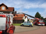 Am 7. August 2021 kam die Drehleiter der Freiwilligen Feuerwehr Korbach zum Einsatz.