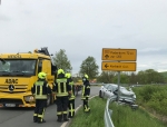 Ein Verkehrsunfall auf der Frankengberger Straße führte am Montag zu erheblichen Verkehrsbehinderungen. 
