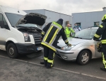 Unfall in der Straße Am Ziegelgrund in Korbach - die Freiwillige Feuerwehr war im Einsatz.