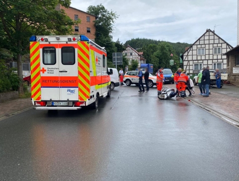 Polizei, ein RTW und der Notarzt waren am 5. Juli in Adorf im Einsatz.