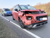 Der Citroën war nach dem Zusammenstoß am 18. März 2026 nicht mehr fahrbereit und wurde abgeschleppt.