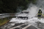 Der BMW brannte vollständig aus.