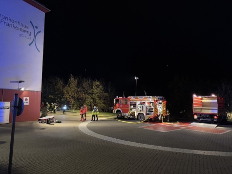 Kreiskrankenhaus Frankenberg: Am 31. Oktober 2024 brach in einem Patientenzimmer ein Feuer aus.