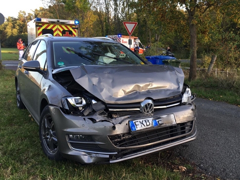Am 14. Oktober ereignete sich ein Unfall auf der Landesstraße zwischen Schreufa und Sachsenberg.