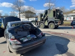 Der beschädigte Mercedes musste nach dem schweren Unfall abgeschleppt werden.