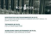 Die Rolf Jäger Elektrotechnik GmbH sucht Verstärkung (m/w/d) in Berndorf. Jetzt bewerben!