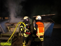 Ein Containerbrand in Volkmarsen rief am 17. September die Brandschützer auf den Plan.