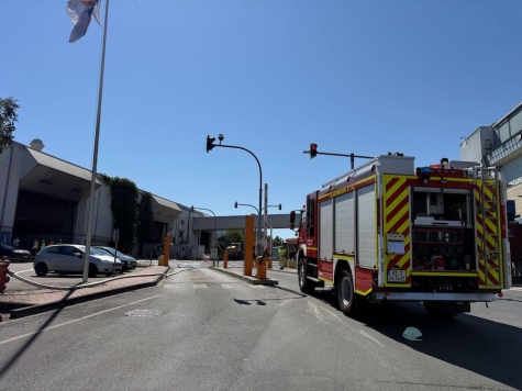 Mehr als 40 Feuerwehrkräfte bekämpften am 14. August 2026 den Brand in einer Lagerhalle am Lossewerk.