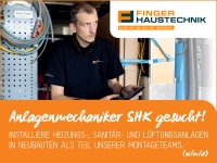 Die Firma FingerHaus sucht Anlagenmechaniker (m/w/d).