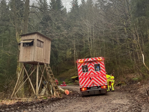 Bei einem Forstunfall in Brilon-Wald ist am 13. April 2026 ein 56-jähriger Mann schwer verletzt worden.