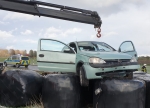 Eine Verfolgungsfahrt endete am Dienstag auf einem Feld bei Röddenau.