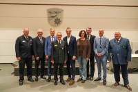 Viele Redner richteten wohlwollende Worte an den scheidenden Kreisbrandinspektor Gerhard Biederbick und dankten ihm für sein Engagement und die gemeinsame Zeit.