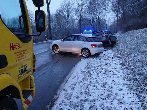 Am 1. Februar ereignete sich ein Unfall auf der Wildunger Landstraße 