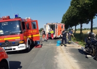 Die Feuerwehr Brilon wurde am Montagabend (8. August 2022) um 16.48 Uhr zu einem Verkehrsunfall auf der Bundesstraße 7 bei Thülen alarmiert.