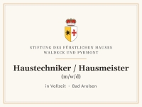 Die Stiftung des Fürstlichen Hauses Waldeck und Pyrmont sucht einen Hausmeister oder Haustechniker (m/w/d) in Vollzeit.