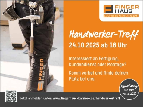 Zukunft ist planbar - Handwerker-Treff am 24. Oktober 2025 bei FingerHaus