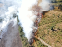 Rund 35 Hektar Wiesen- und Waldfläche waren bei dem Feuer betroffen, das am 13. August 2026 bei Helminghausen ausbrach.