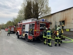 Die Feuerwehr Brilon hat am Freitagmorgen (29. April 2022) einen Brand in einem Gewerbebetrieb &quot;Am Patbergschen Dorn&quot; gelöscht.