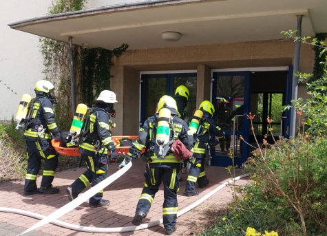 Die Korbacher Feuerwehren übten am 27. April 2024 für den Ernstfall.