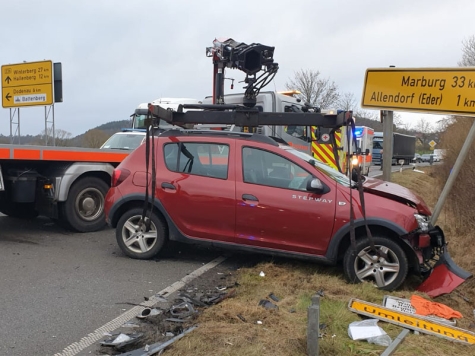 Am 16. Dezember 2024 kam es bei Allendorf zu einem Verkehrsunfall mit Personen- und Sachschaden.