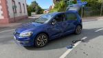 Auf der Warburger Straße in Volkmarsen stießen am 24. August 2026 ein Roller und ein VW Golf zusammen.