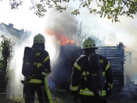 Die Kasseler Feuerwehr wurde zu einem Gartenhüttenbrand alarmiert.