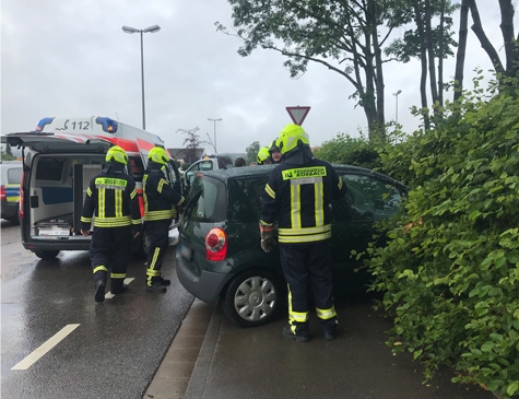 Am 19. Juli verlor eine Frau aus der Gemeinde Lichtenfels die Kontrolle über ihren Renault und landete in einer Hecke. 
