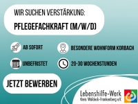Lebenshilfe-Werk Waldeck-Frankenberg e.V. sucht Pflegefachkraft (m/w/d)