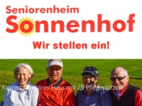 Der Sonnenhof in Vöhl  stellt examinierte Pflegekräfte ein