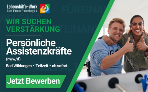 Lebenshilfe sucht persönliche Assistenzkräfte