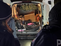 Polizeibeamte überprüften Fahrzeuge und Personen im Kreisgebiet.