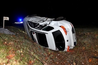 Im Graben endete die Fahrt für einen Mann aus Breidenbach.